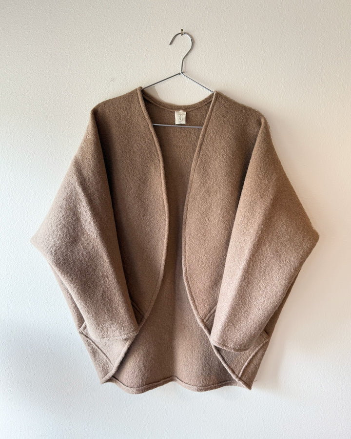 Boiled Wool - The Maybe Wrap, with Pockets
