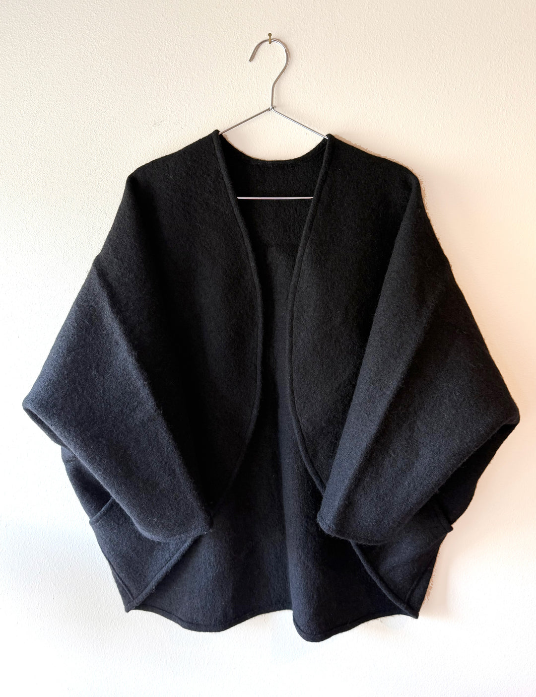 Boiled Wool - The Maybe Wrap, with Pockets