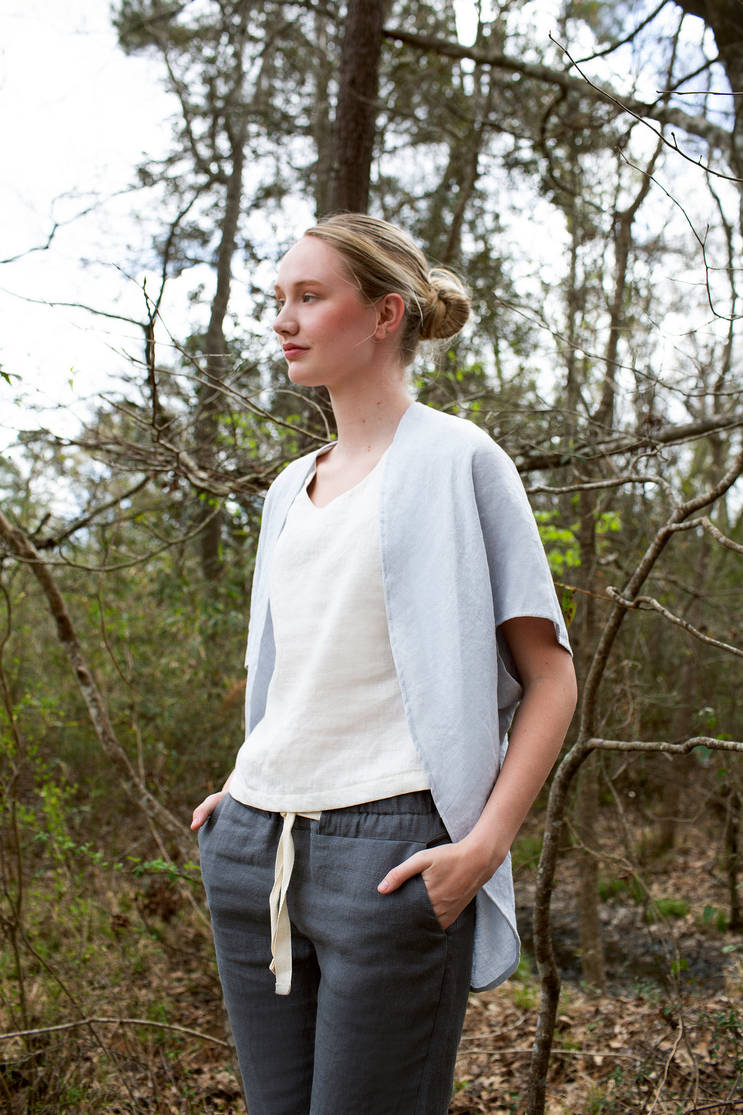 Linen - The Short Sleeve Maybe Wrap
